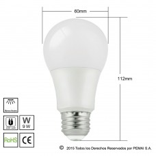 Lámparas LED E27 9W Blanco Neutro